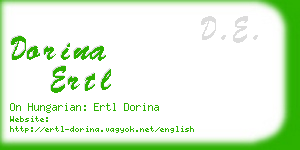 dorina ertl business card